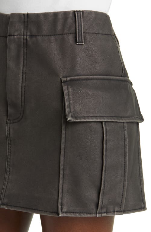 BLANKNYC BLANKNYC CARGO FAUX LEATHER MINISKIRT