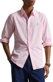 Polo Ralph Lauren Classic Fit Stripe Cotton Seersucker Button-Down Shirt