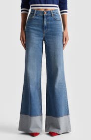 Alice + Olivia Wilson High Waist Wide Leg Jeans
