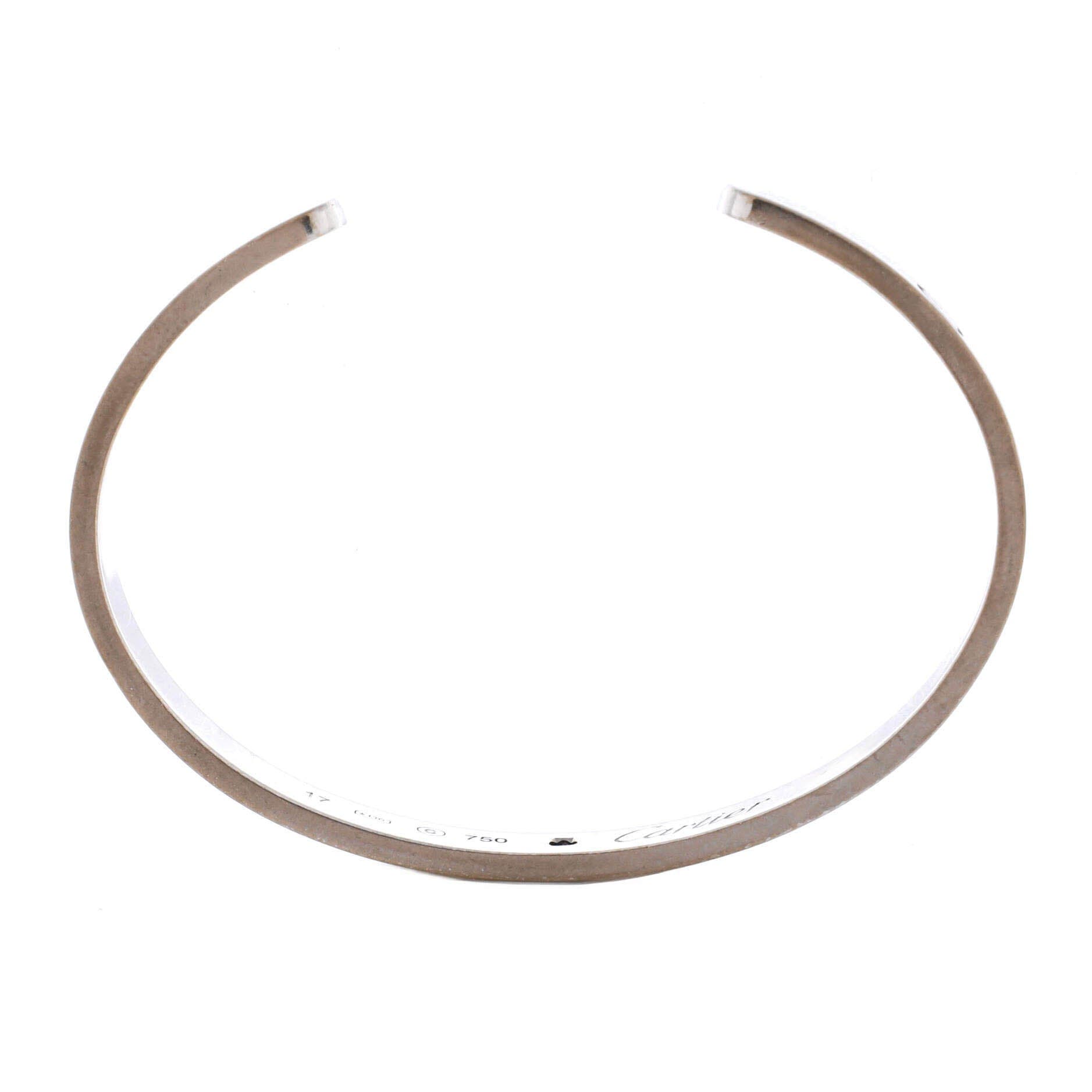 Love 1 Diamond Cuff Bracelet 18K White Gold with Diamond, Alternate, color, Metallic Gold