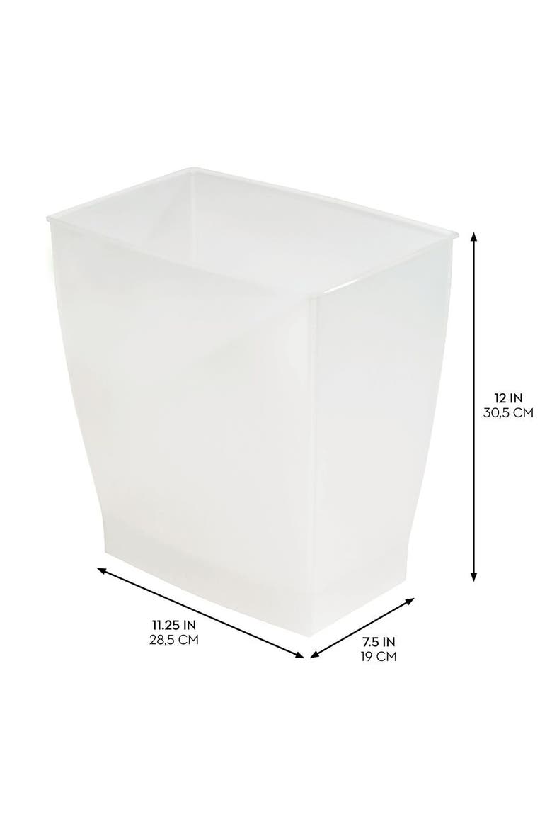Small Rectangular Bathroom Trash Cans - Set of 4 - Gray, Alternate, color, Frost