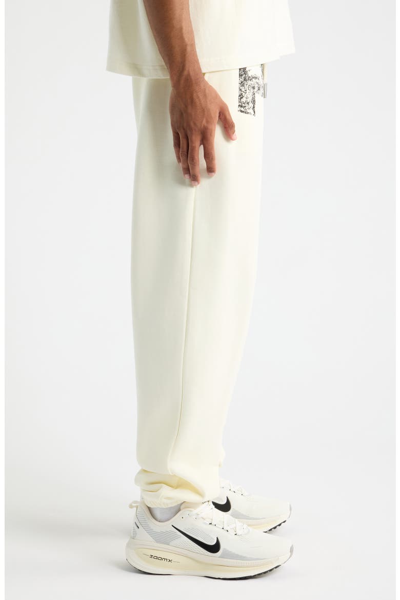 Logo Print Oversize Sweatpants, Alternate, color, SWEET CORN
