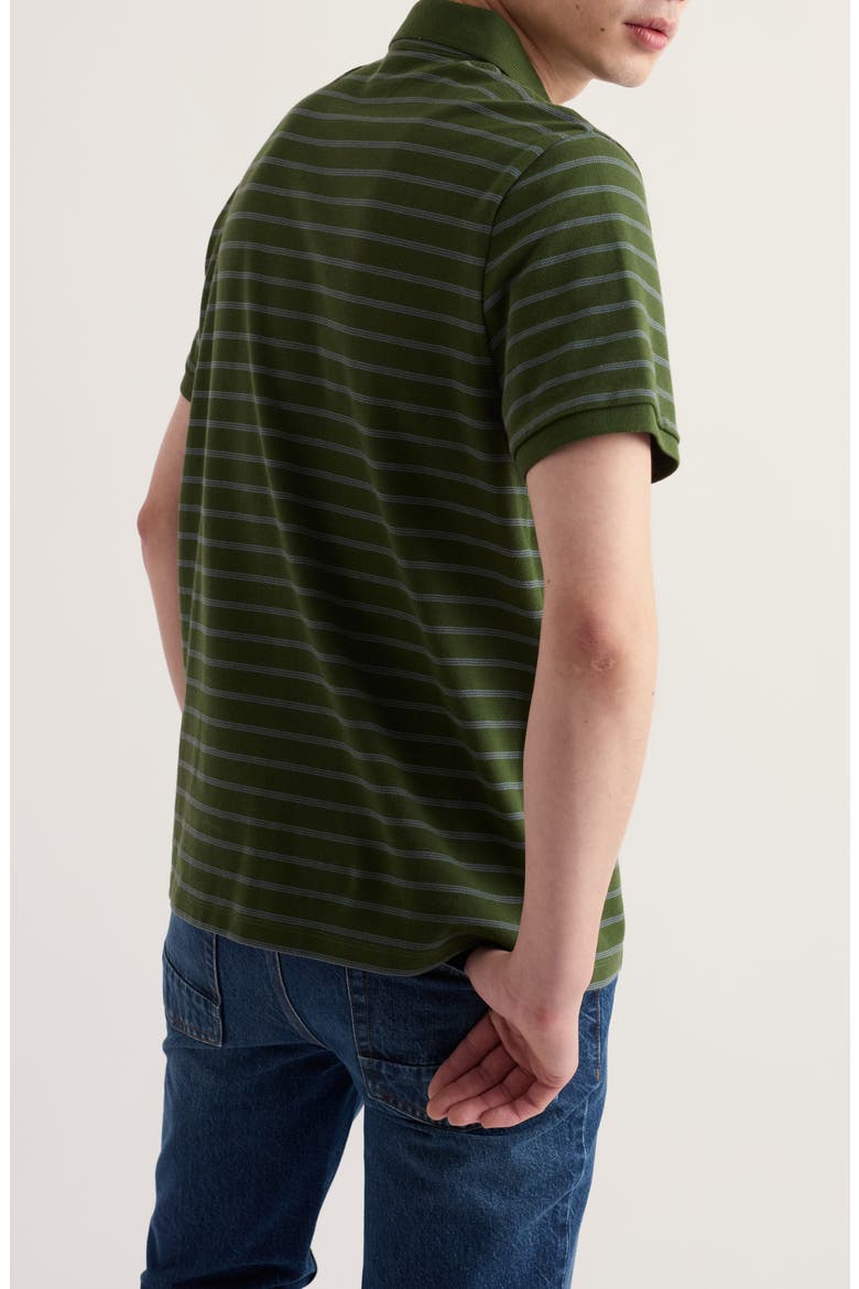 Balefire Striped Organic Cotton Polo, Alternate, color, UPSURGE DARK WILLOW