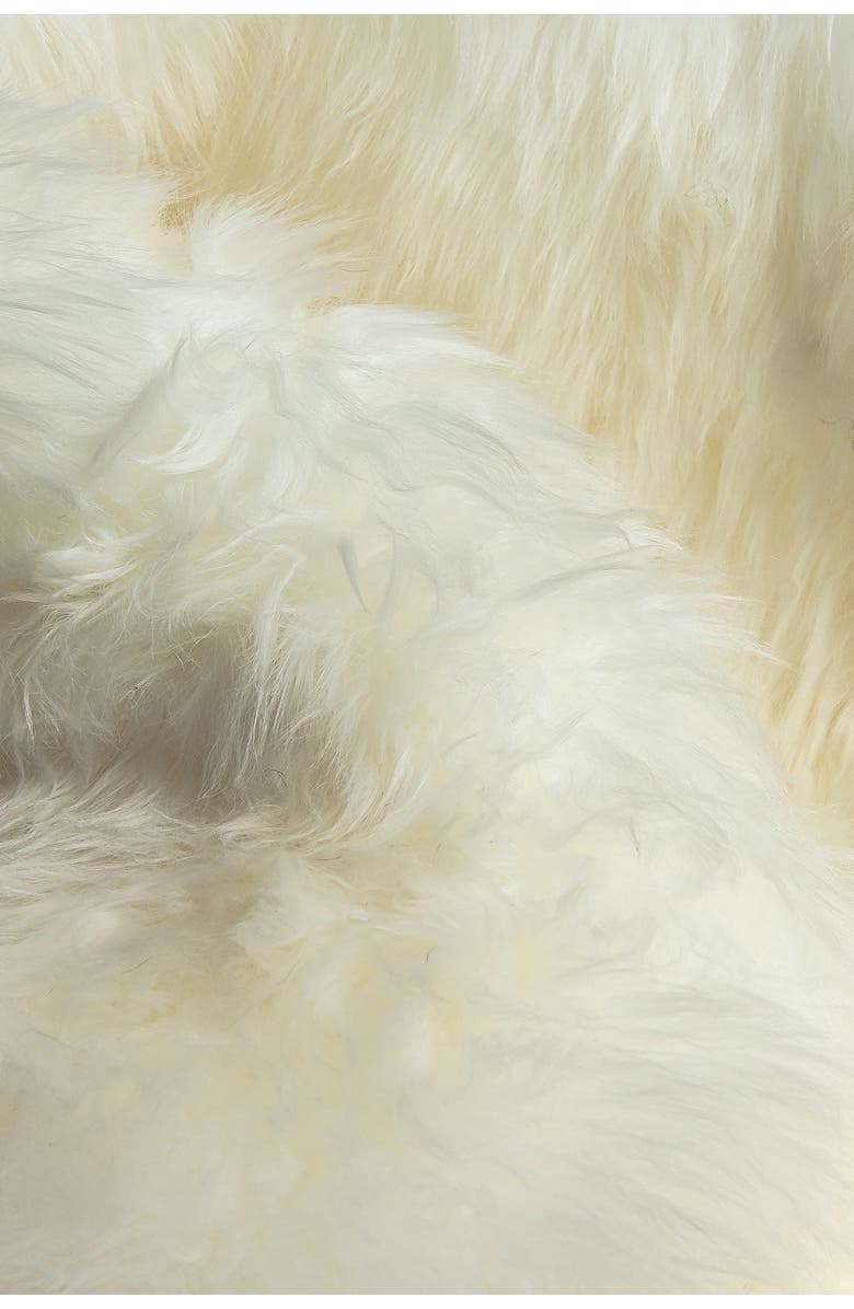 NATURAL New Zealand Rectangular Sheepskin Throw - 3ft X 5ft - Natural, Alternate, color, Natural
