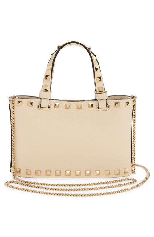 Valentino Garavani Mini Rockstud Leather Top Handle Bag