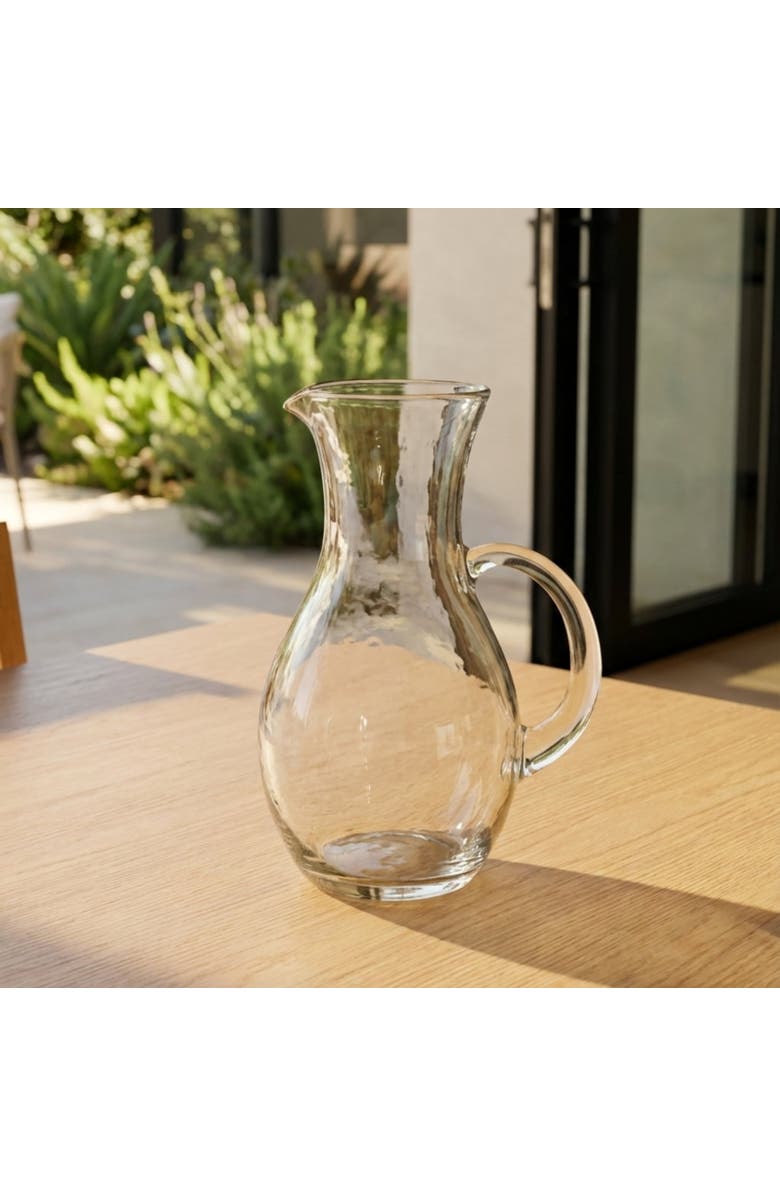 Be Home Pebble Glass Teardrop Pitcher, Alternate, color, Clear