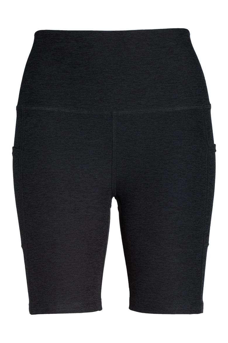 Space Dye Pocket Biker Shorts, Alternate, color, DARKEST NIGHT