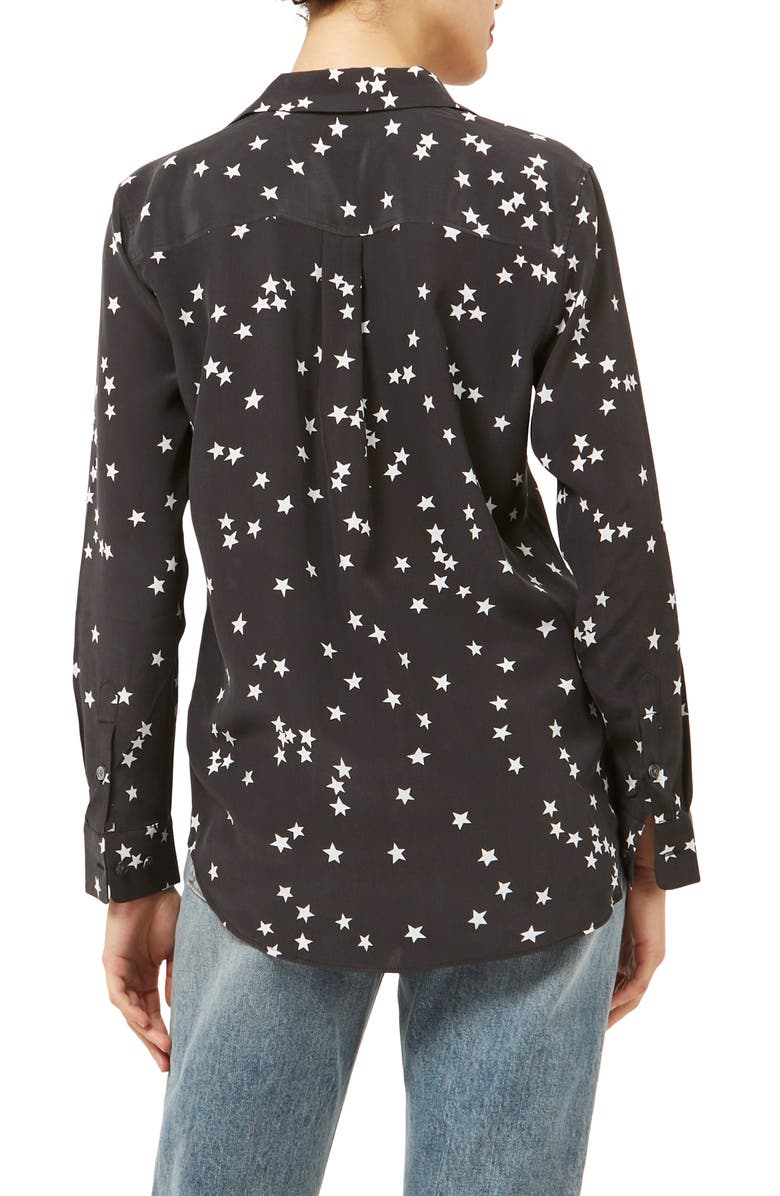 Equipment 'Starry Night' Silk Shirt, Alternate, color, Black