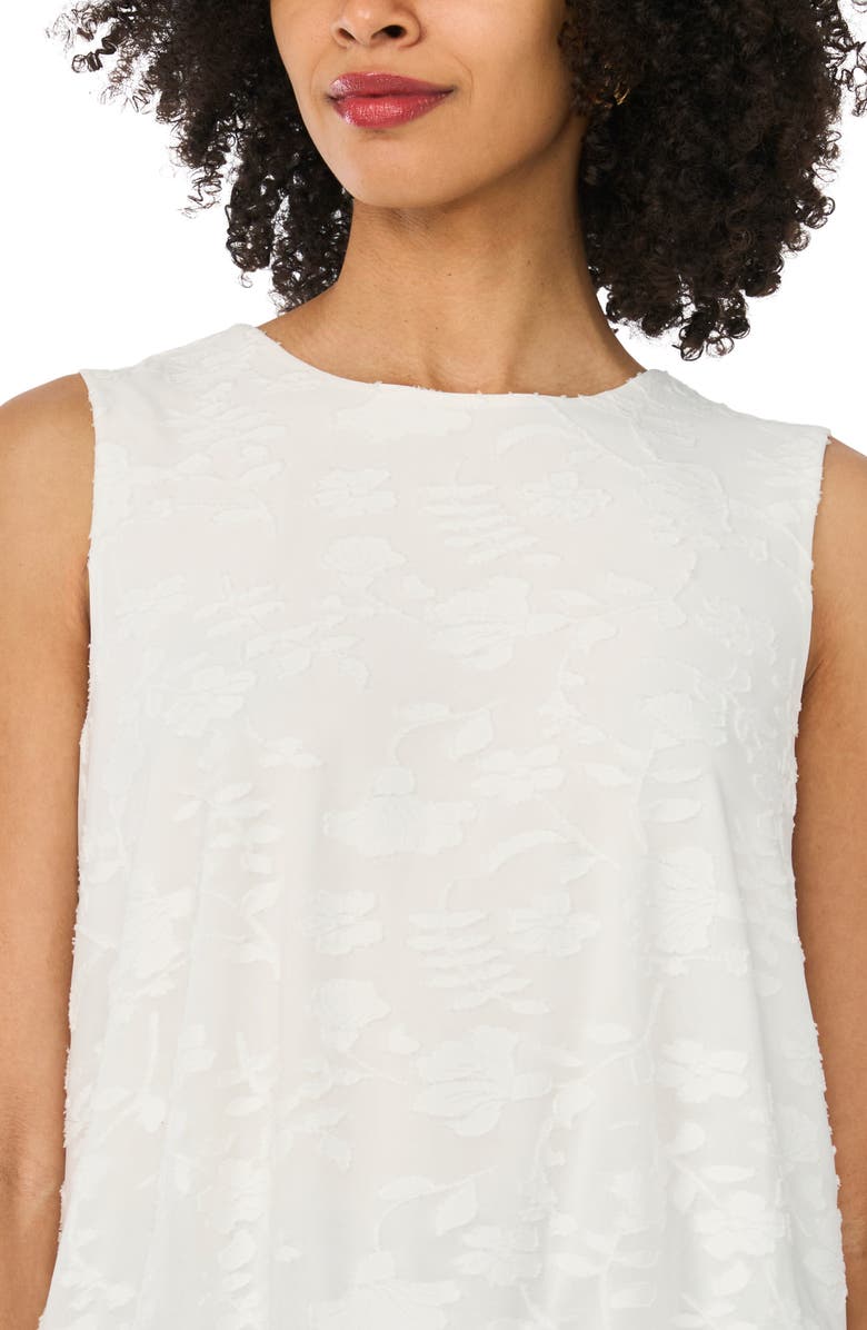 Vince Camuto Bubble Hem Sleeveless Top, Alternate, color, New Ivory