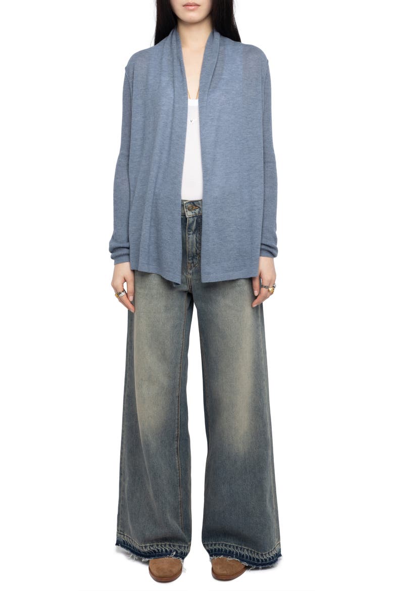 Robyn Open Front Cashmere Cardigan, Alternate, color, SIXTINE
