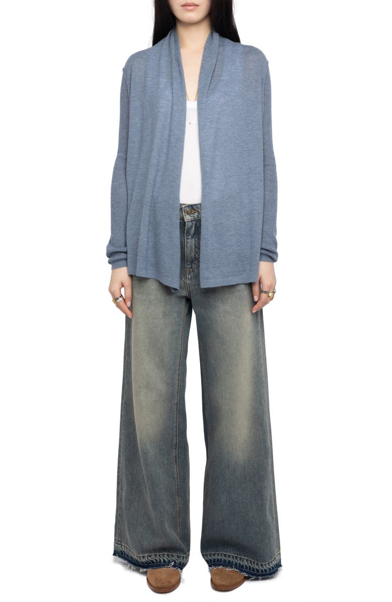 Zadig & Voltaire Robyn Open Front Cashmere Cardigan, Alternate, color, Sixtine