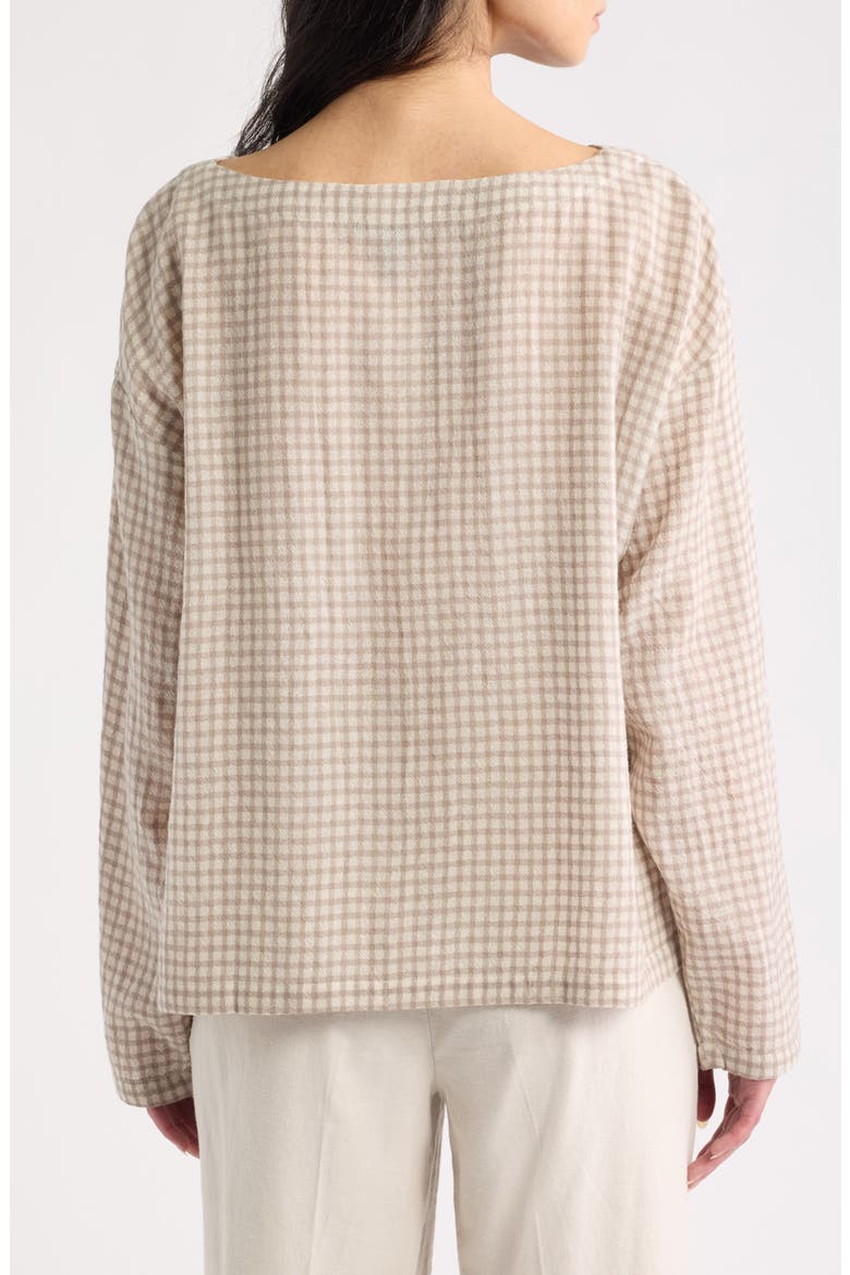 Boxy Bateau Neck Wool & Organic Cotton Top, Alternate, color, PALE STRIPE