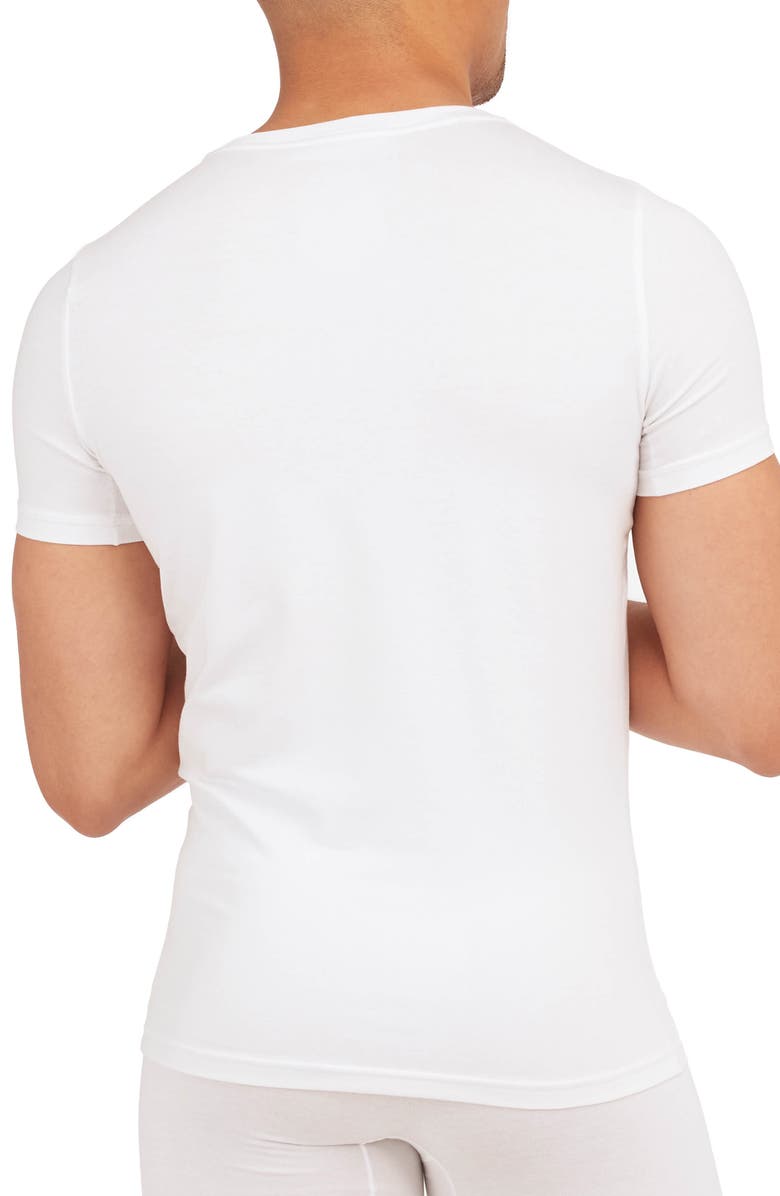 SPANX<sup>®</sup> Zero Sculpt Stretch Cotton & Modal Crewneck T-Shirt, Alternate, color, Bright White