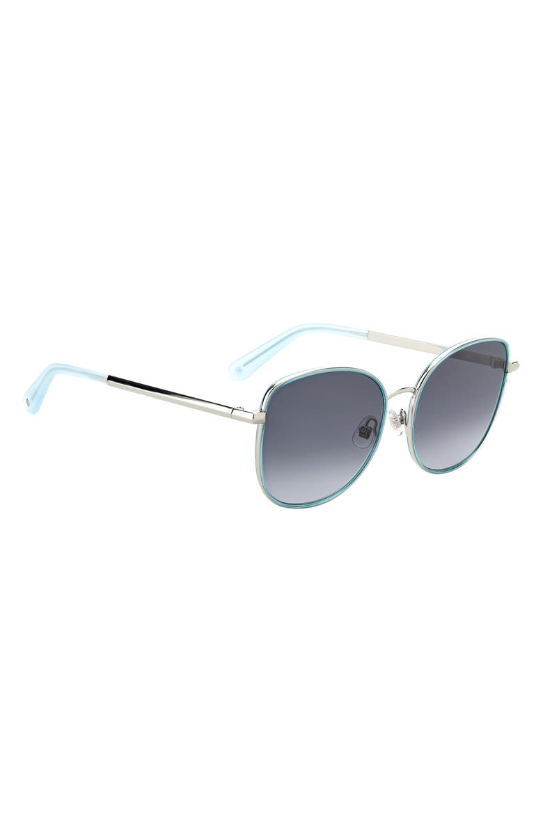 Kate Spade New York maryam 56mm gradient polarized cat eye sunglasses, Alternate, color, 