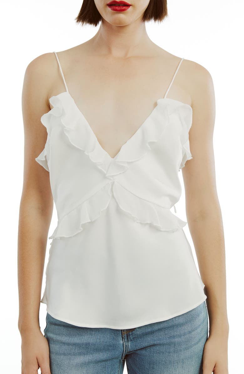 Bardot Marsella Ruffle Camisole, Alternate, color, 