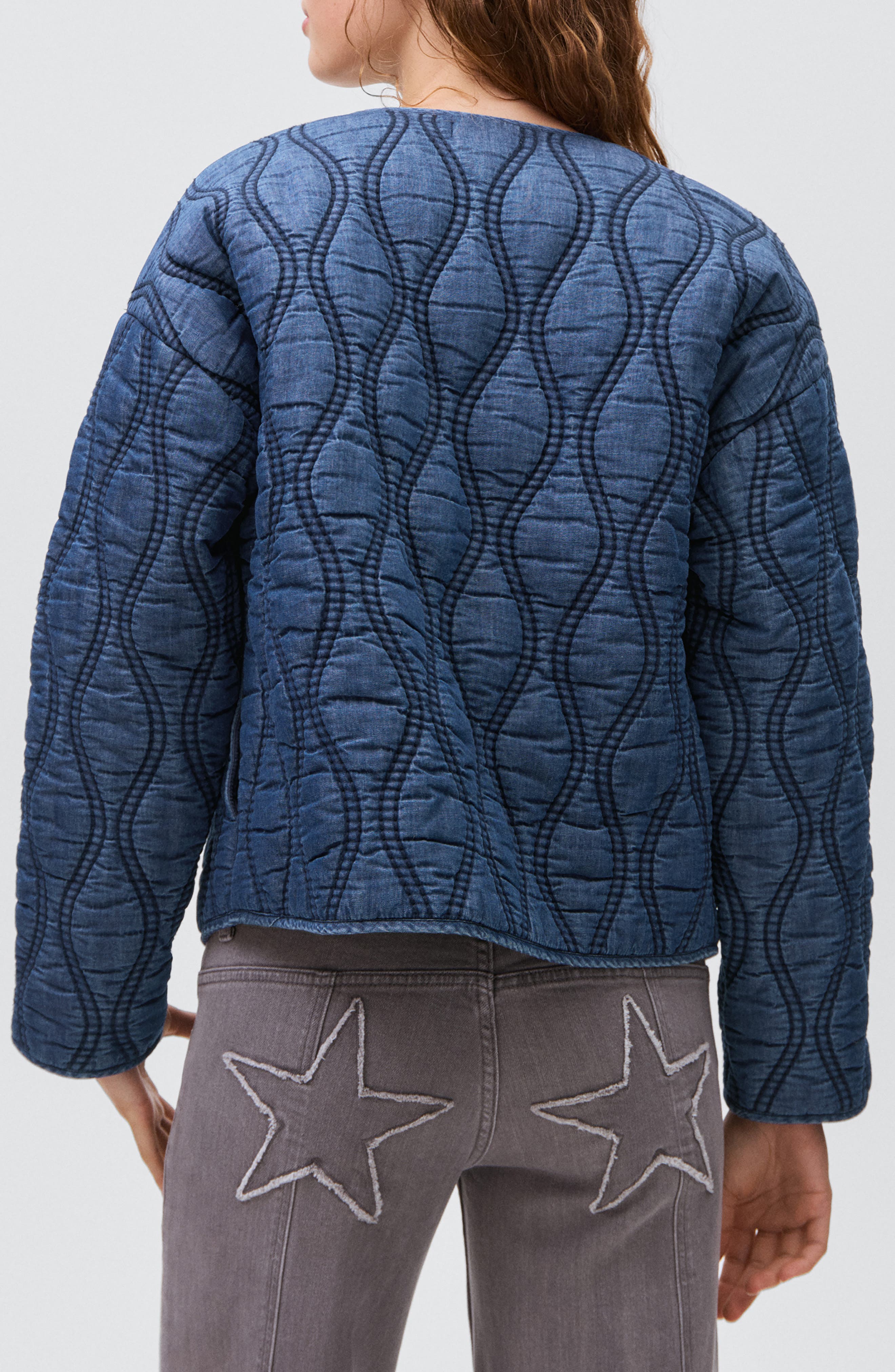 Padded Denim Liner Jacket - image 2