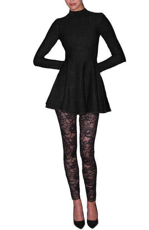 Knit Long Sleeve Corset Dress