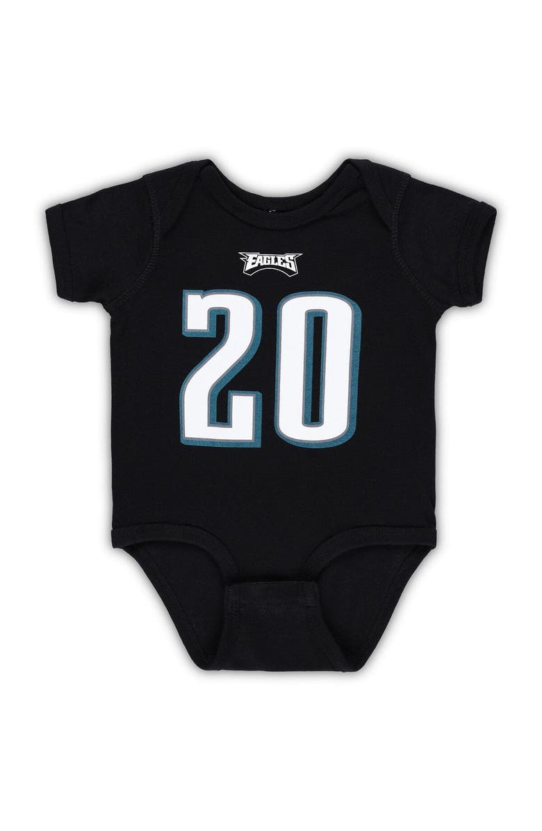 Mitchell & Ness Newborn & Infant Mitchell & Ness Brian Dawkins Black Philadelphia Eagles Retro Name & Number Bodysuit, Alternate, color, 