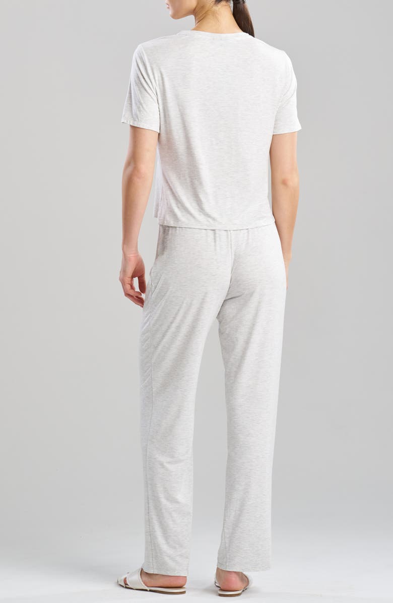 Natori Feathers Essentials Pajamas, Alternate, color, Light Heather Grey