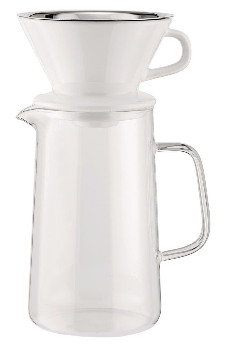 ALESSI Slow Coffee Set, Alternate, color, Stainless Steel