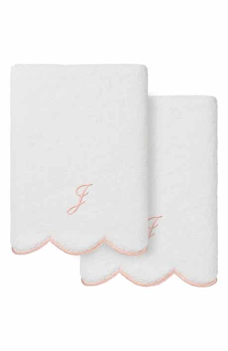 Scallop Personalized Monogram 2-Piece Towel Set