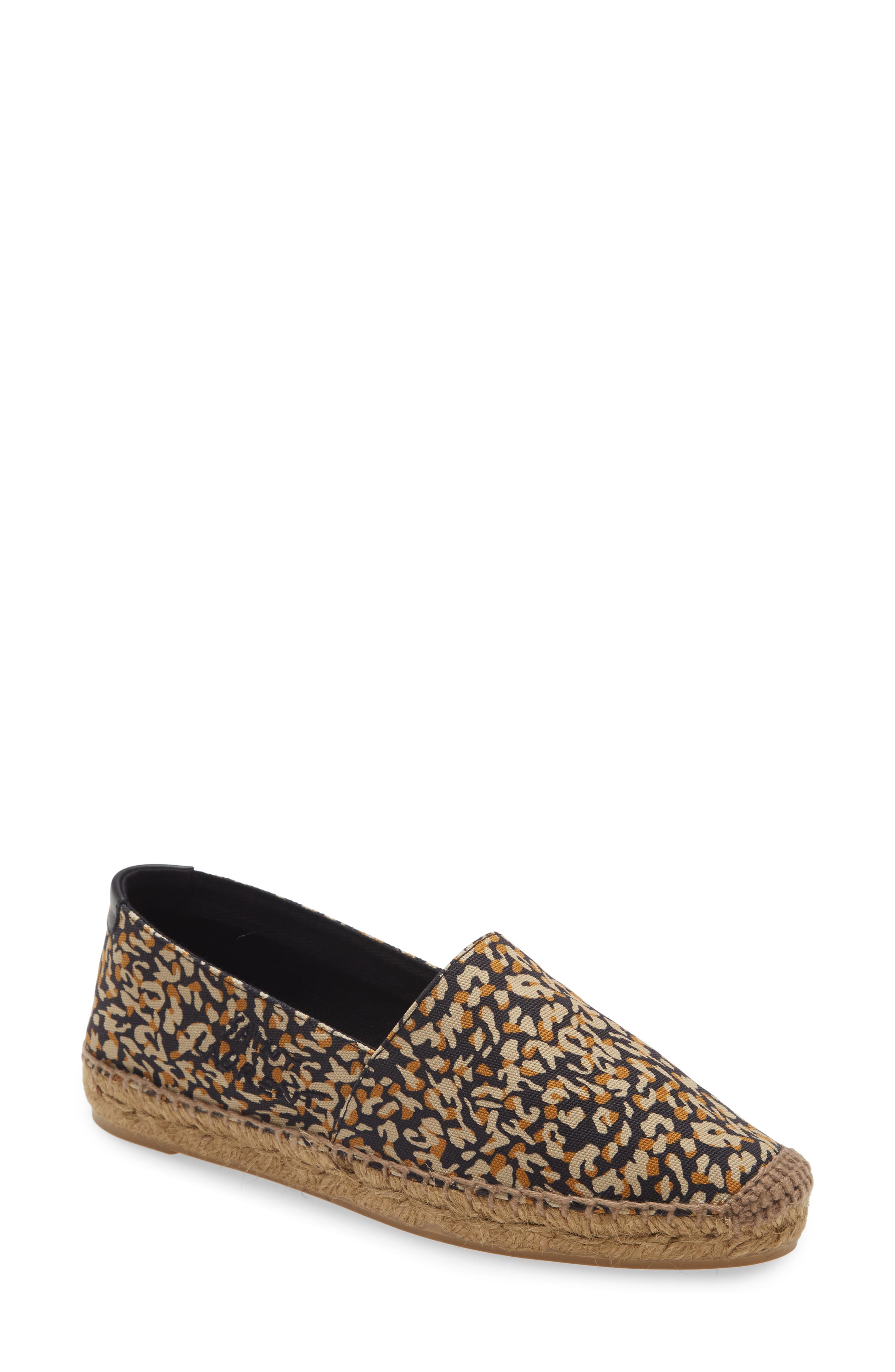 Saint Laurent Monogramme Espadrille Flat, Main, color, 