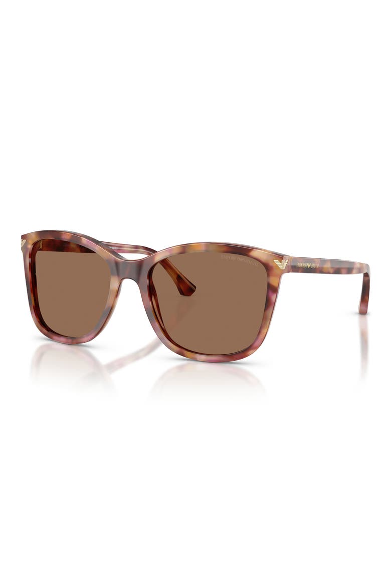 56mm Gradient Square Sunglasses, Alternate, color, SHINY HAVANA RED / DARK BROWN