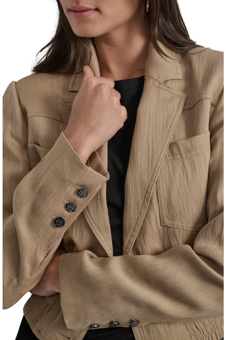 Crop Blazer, Alternate, color, TRAVERTINE