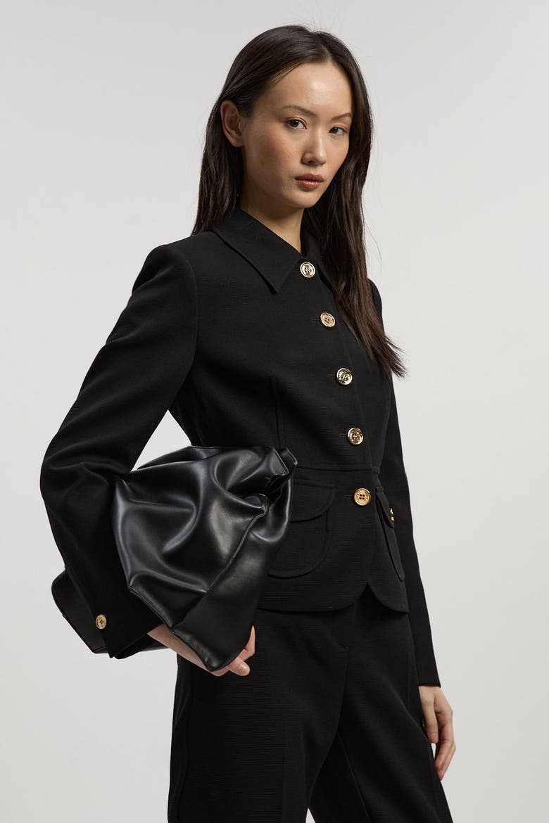 Petite Textured Tailored Jacket, Alternate, color, Black