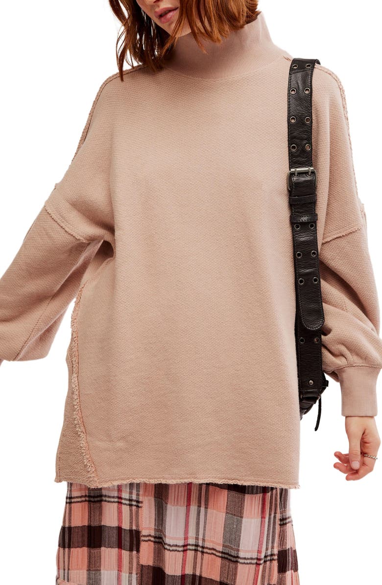 Free People Wonderful Turtleneck Top, Main, color, Winter Bloom