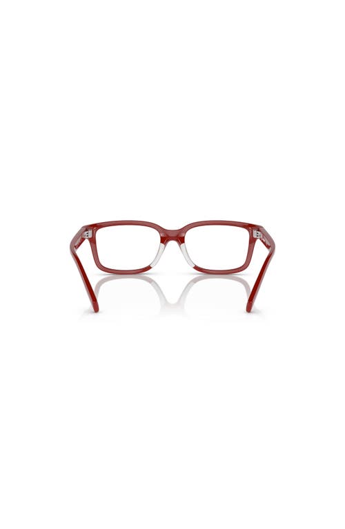 Burberry 48mm Rectangle Optical Glasses In Burgundy