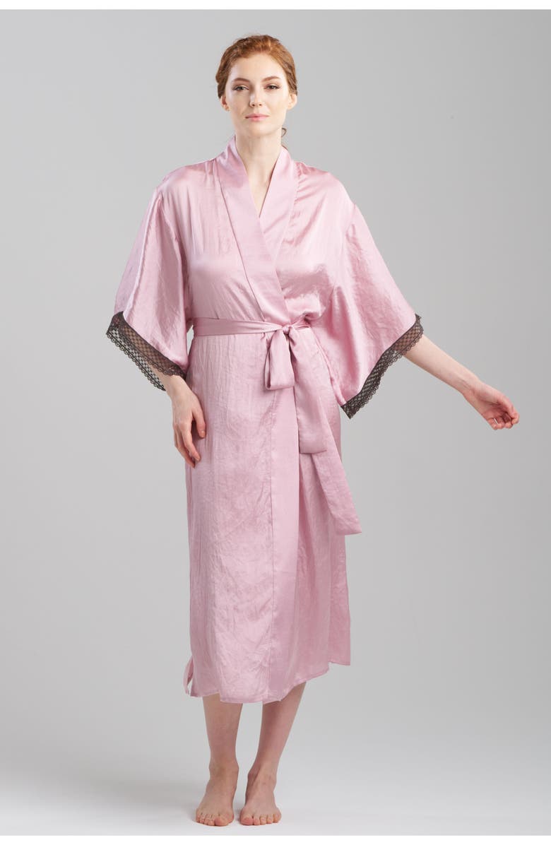 Natori Ashley Icon Robe with Lace, Main, color,