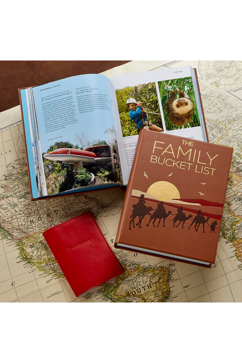 The Family Bucket List Leather Edition, Alternate, color, TAN