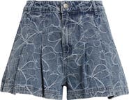 Ramy Brook Wilder Floral Embroidery Denim Shorts