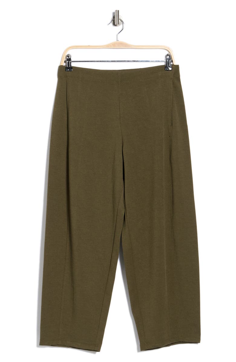 MAX STUDIO Twill Knit Barrel Leg Pants, Alternate, color, Olive-Olive