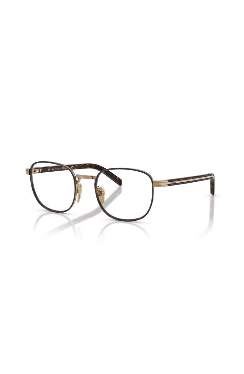 Prada 50mm Phantos optical glasses, Main, color, Gold