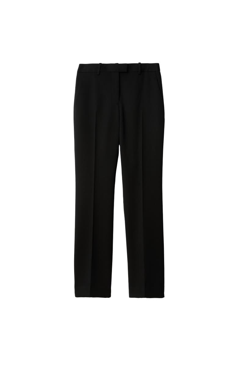 Burberry Grain de Poudre Wool Tailored Trousers, Alternate, color, Black