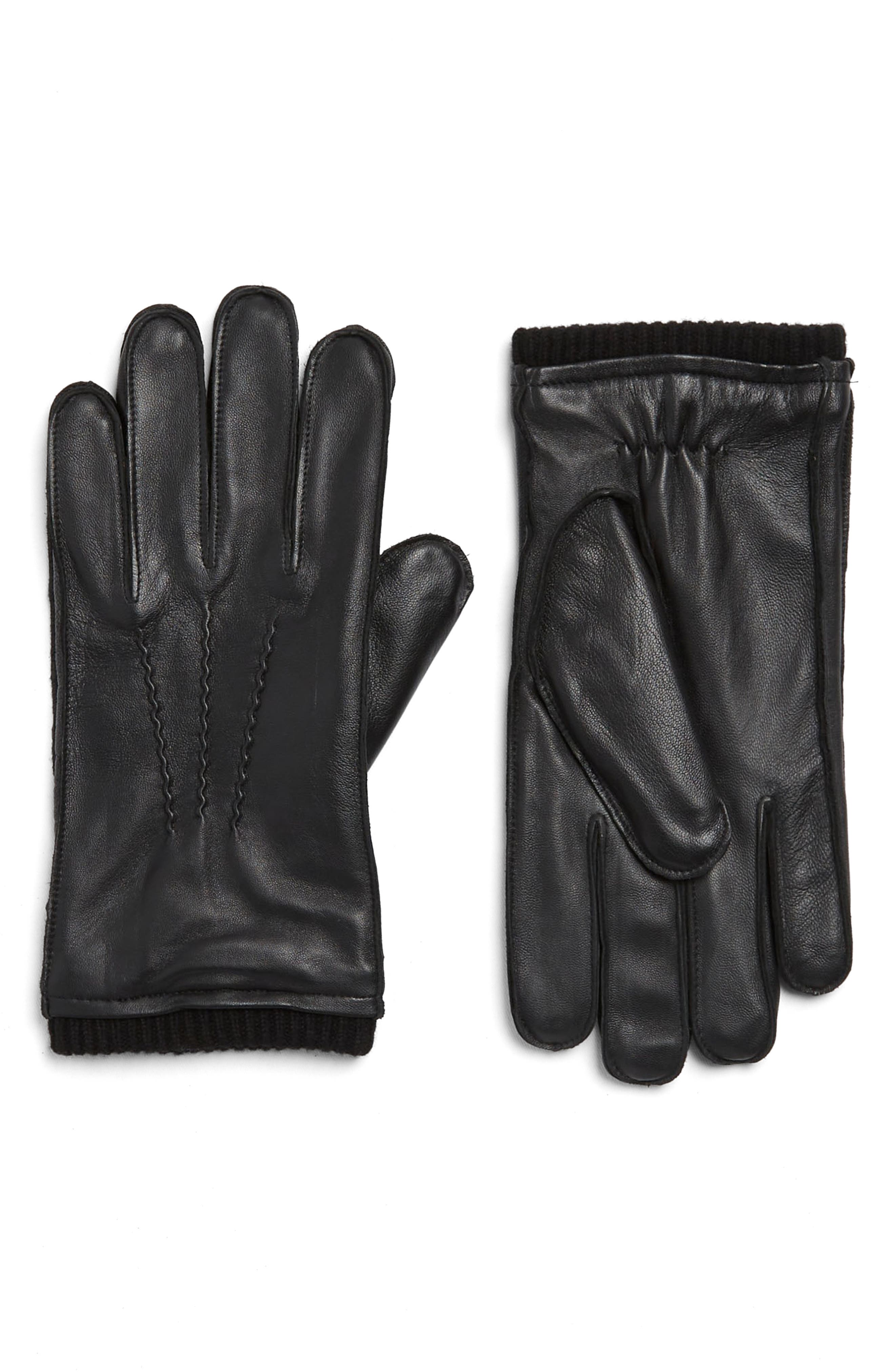 Bruno Magli Boxed Leather Gloves