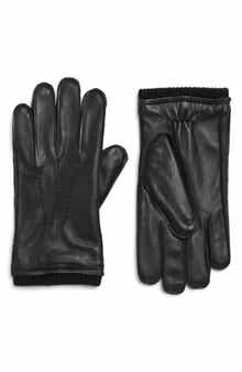 Bruno Magli Boxed Leather Gloves