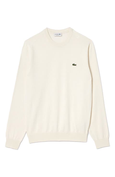 Solid Cotton Jersey Crewneck Sweater