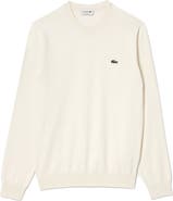 Lacoste Solid Cotton Jersey Crewneck Sweater