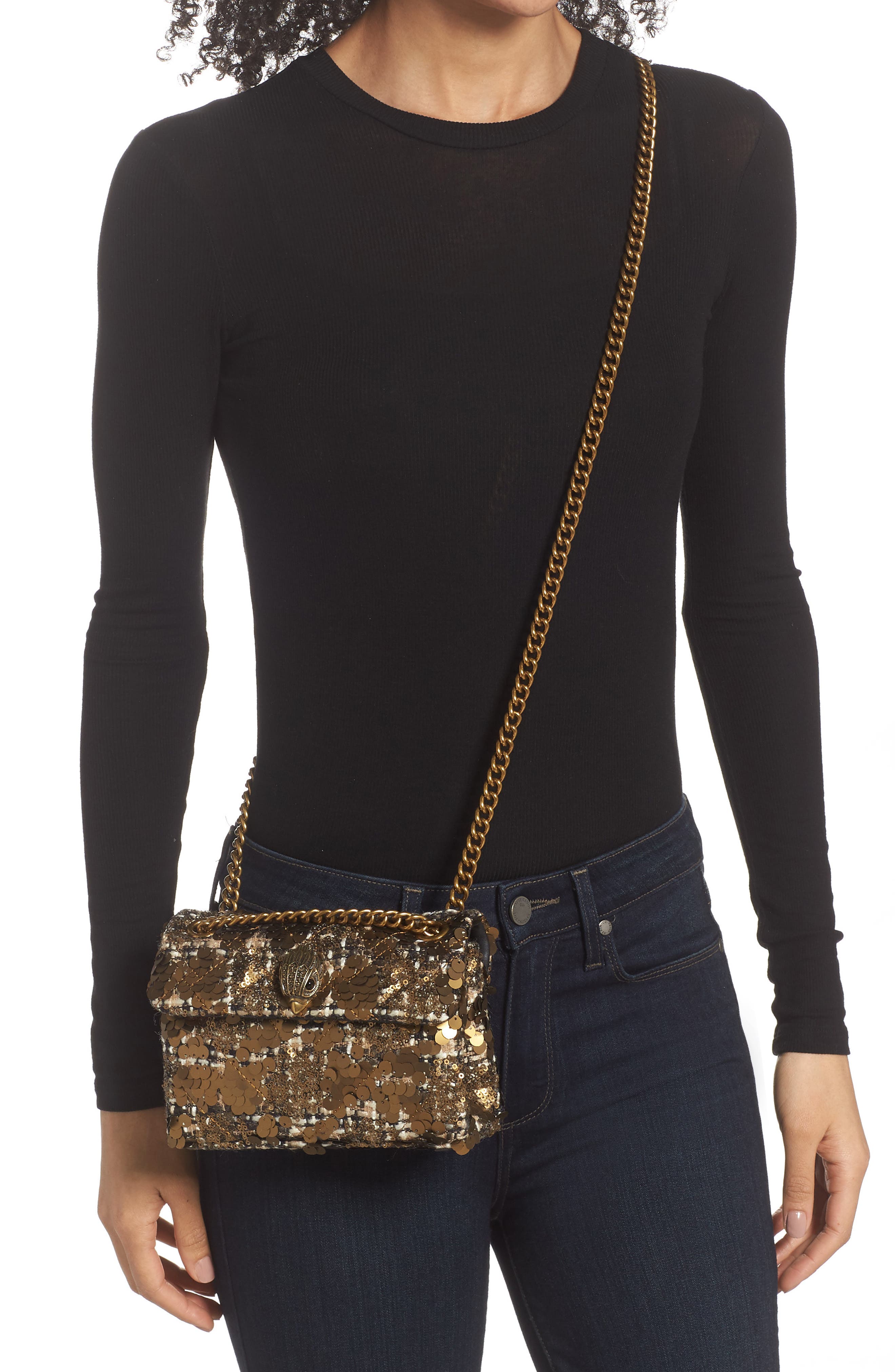 Kurt Geiger London Mini Kens Sequin Crossbody Bag, Alternate, color, 