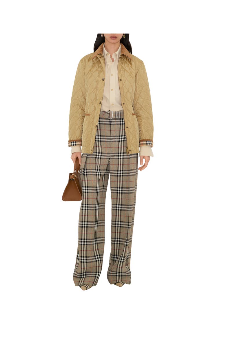 Quilted Nylon Jacket, Alternate, color, Flax beige