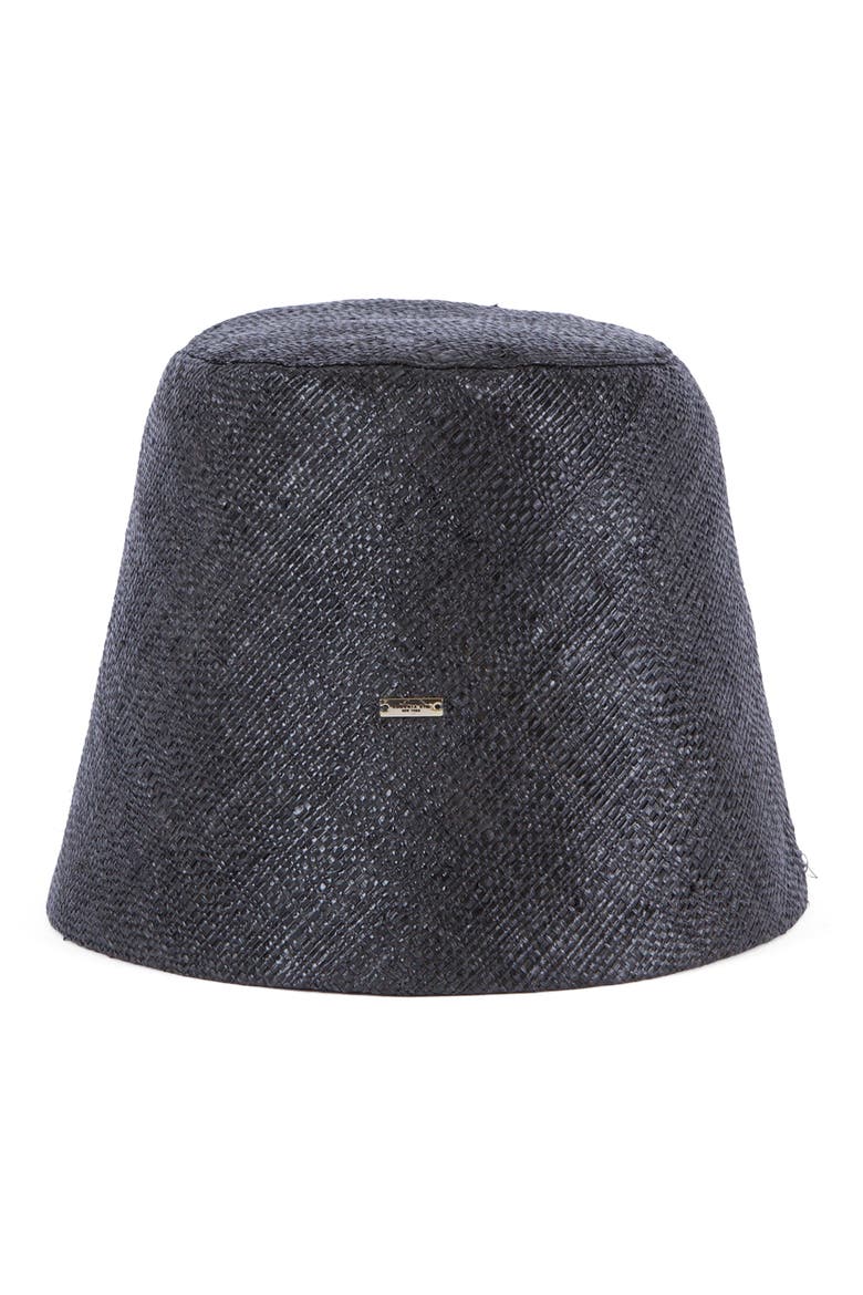 Ella Raffia Packable UPF 50+ Bucket Hat, Main, color, MIDNIGHT