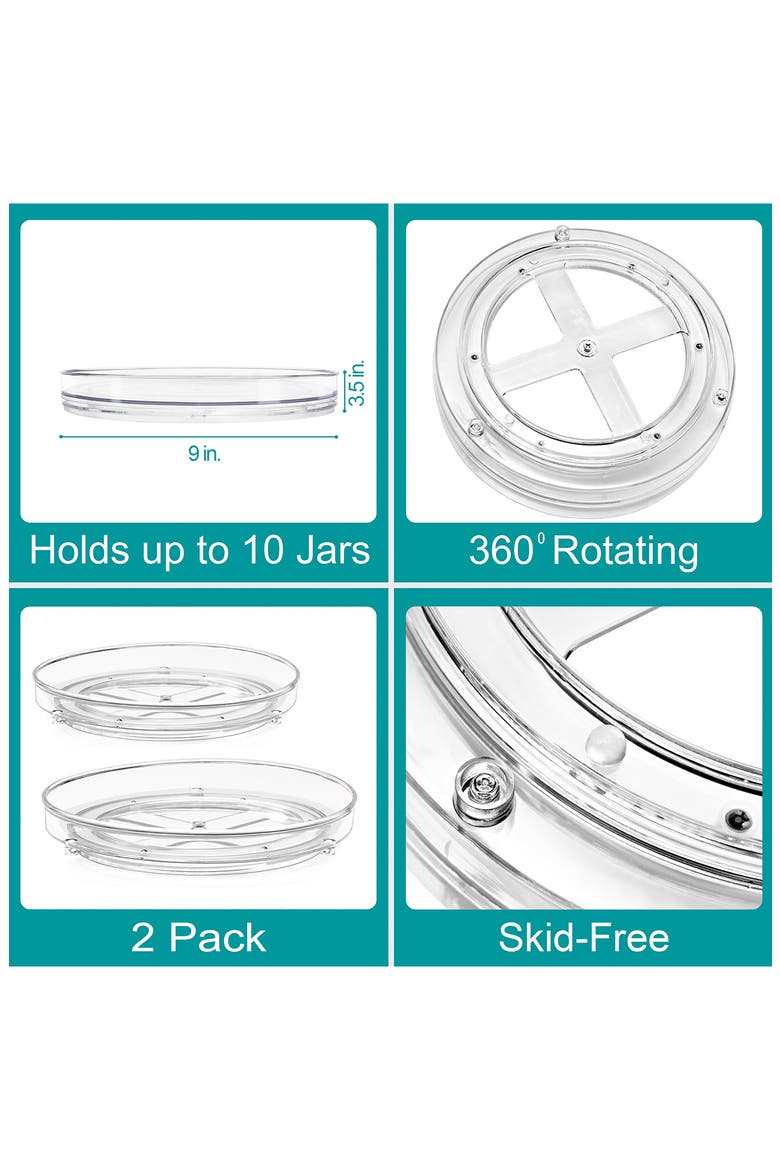 Clear Lazy Susan Organizer, Alternate, color, CLEAR