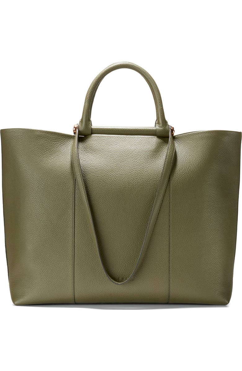 Cole Haan Catherine Leather Tote, Alternate, color, Olive Night