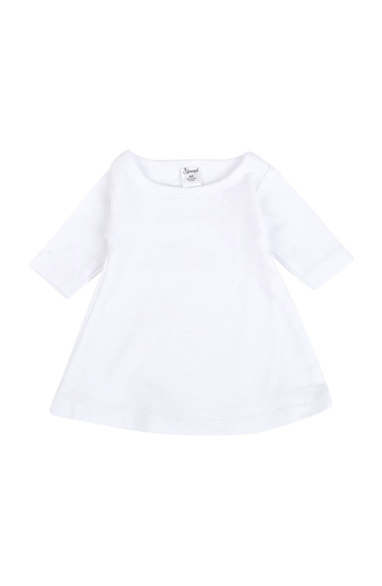 Leveret Girls Cotton Dress with Matching Doll Dress, Printed Design, Alternate, color, White