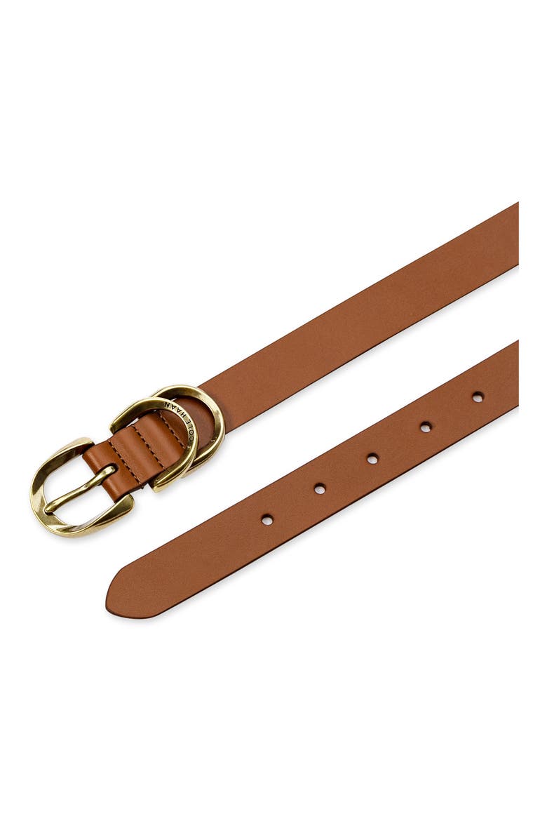 Triple Buckle Leather Belt, Alternate, color, TAN