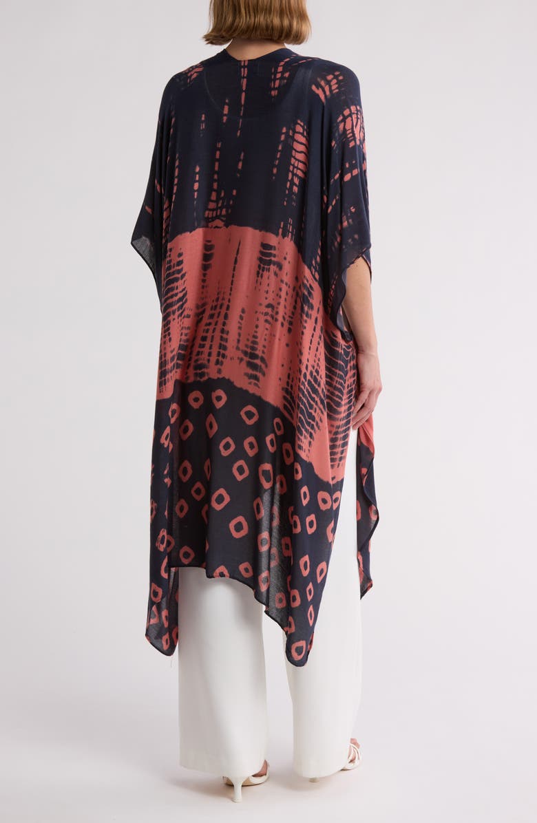 Rachel Roy Print Ruana, Alternate, color, Red