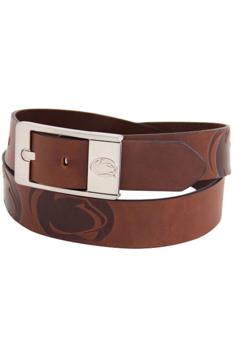 EAGLES WINGS Penn State Nittany Lions Brandish Leather Belt - Brown, Main, color, Brown
